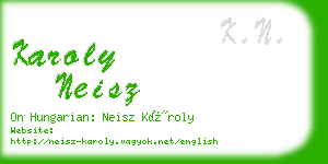 karoly neisz business card